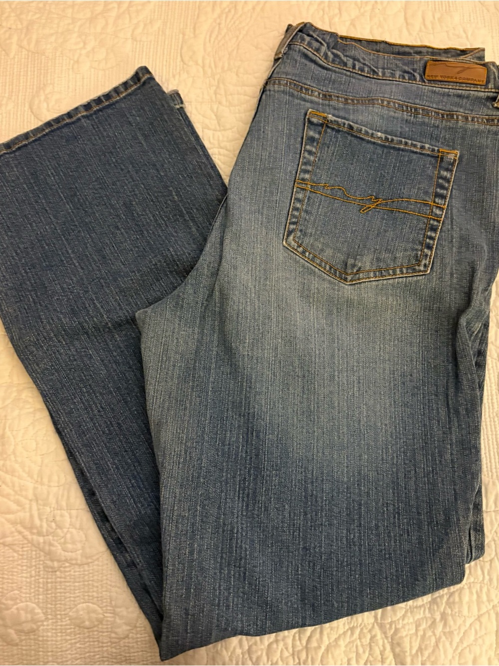 New York & Company Women's Blue Boot Cut Jeans